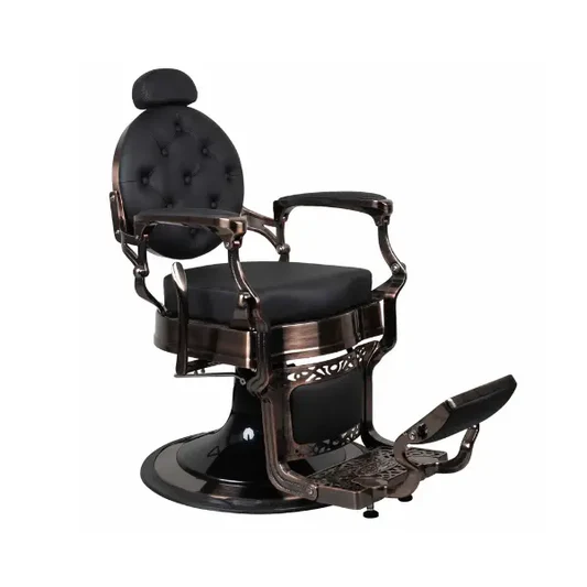 Dita Brushed Bronze Black Barberchair