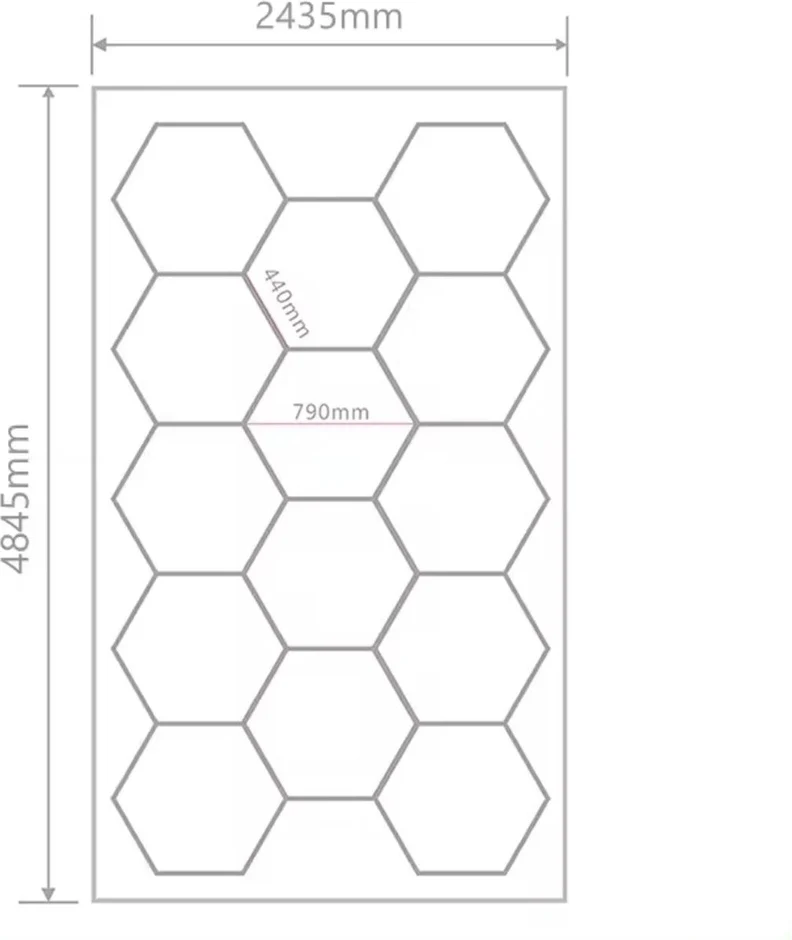 Hexagon Led Plafond Verlichting Led - Afbeelding 3